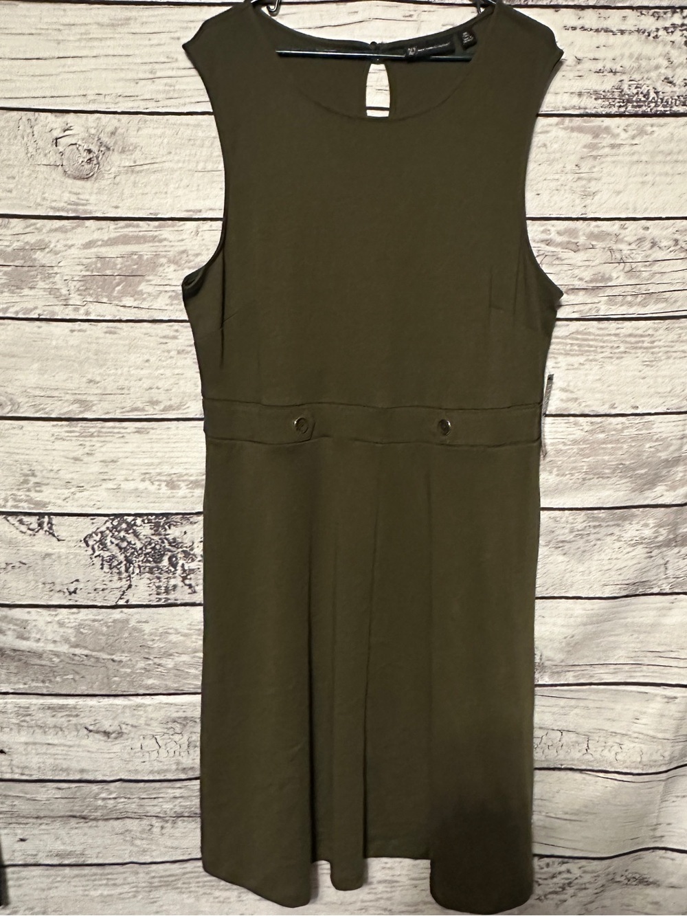 NY & Company Olive Green Sleeveless Dress XXL Tall NWT Shift Dress Workwear